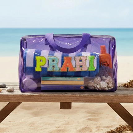 Customized Jelly Duffle Bag with name for Boys and Girls