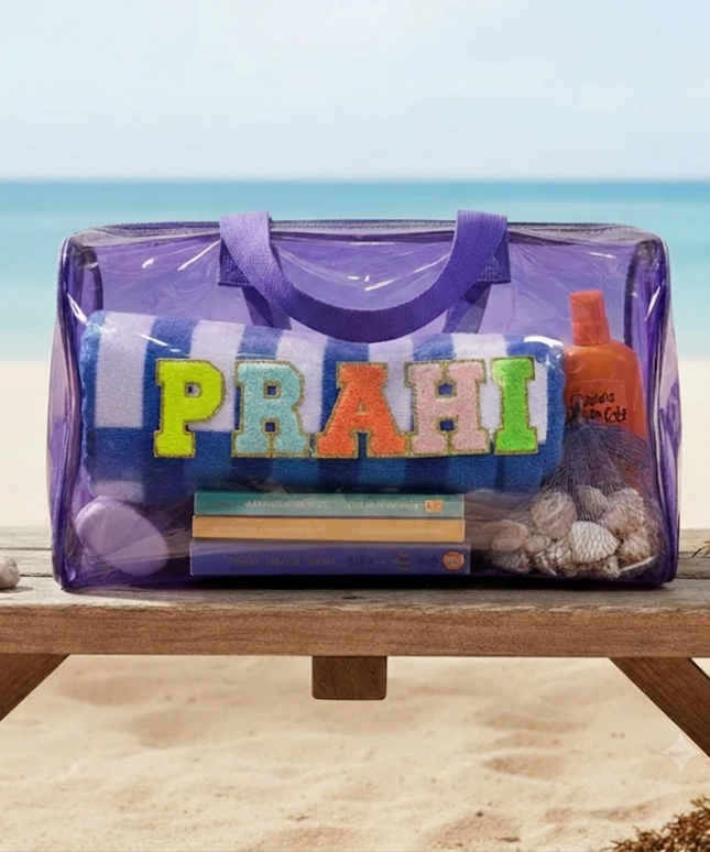 Customized Jelly Duffle Bag with name for Boys and Girls