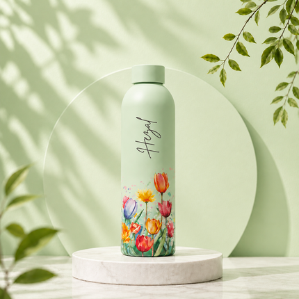Quench Personalised Floral Water Bottles