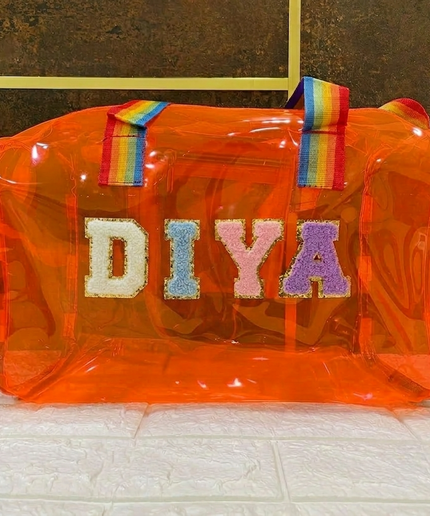 Customized Swimming Duffle Bag with rainbow belt