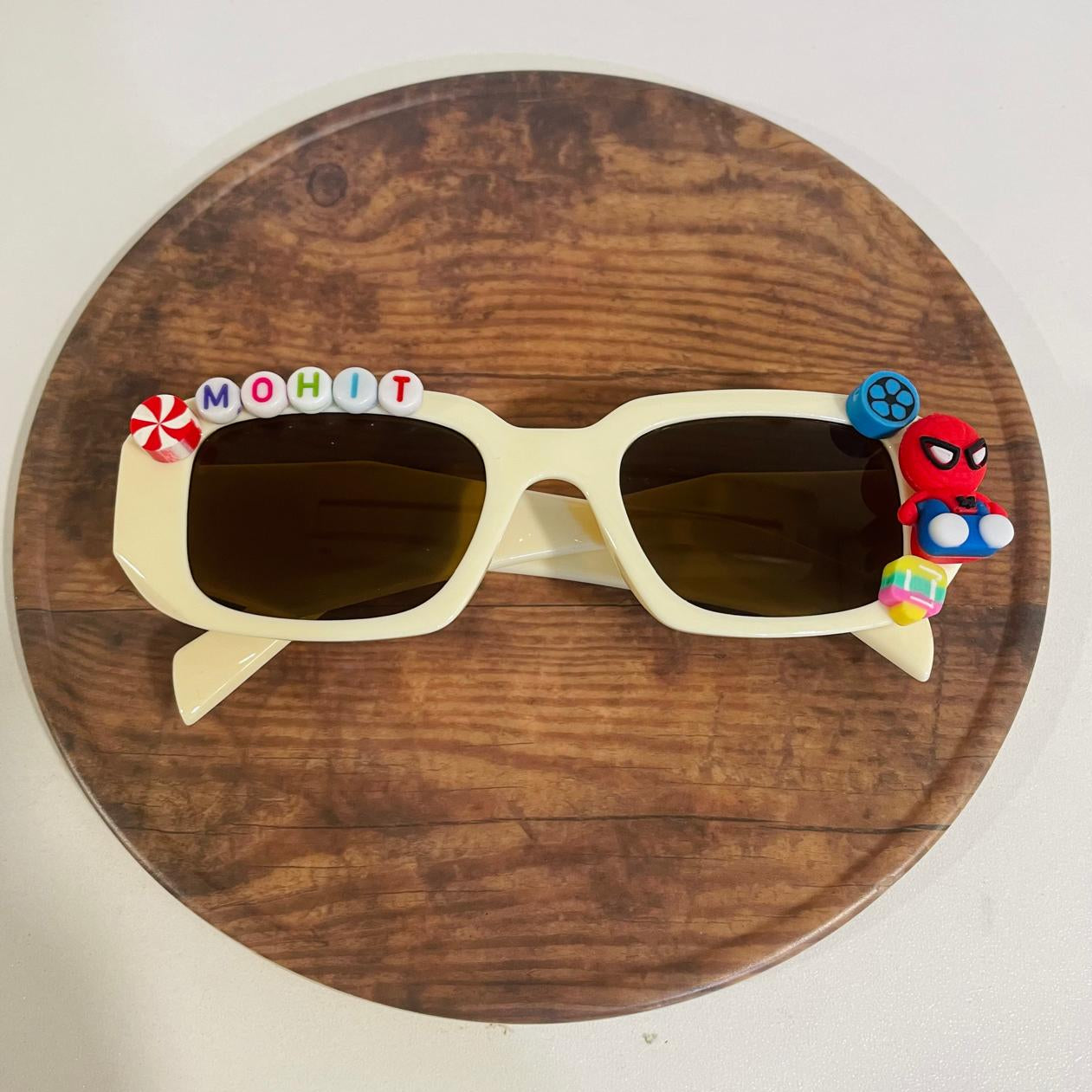 Customized Sunglasses for kids with name and cartoons - rectangle shape