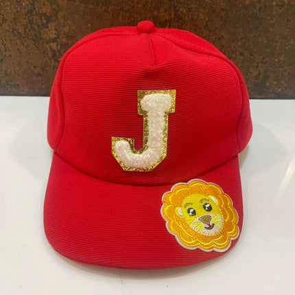 Customized Caps with Initial and Cartoon for Boys and Girls