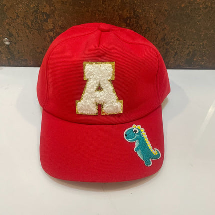 Customized Caps with Initial and Cartoon for Boys and Girls
