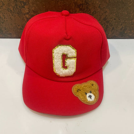 Customized Caps with Initial and Cartoon for Boys and Girls