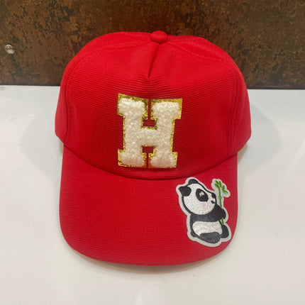 Customized Caps with Initial and Cartoon for Boys and Girls