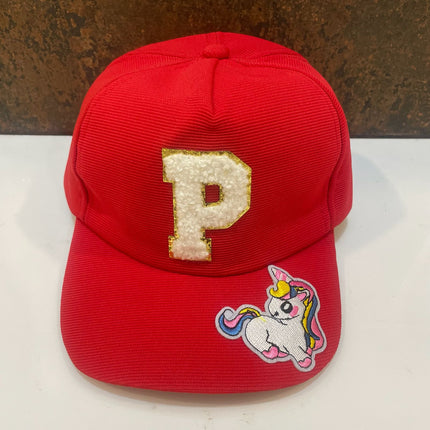 Customized Caps with Initial and Cartoon for Boys and Girls