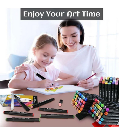 Colorful Art Sketch Pens for Painting, Sketching, Drawing - Dual Tip (Set of 48, Multicolor)