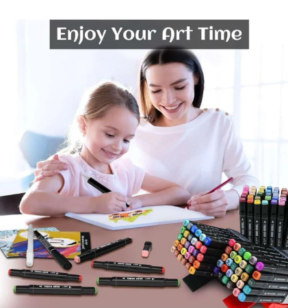 Colorful Art Sketch Pens for Painting, Sketching, Drawing - Dual Tip (Set of 48, Multicolor)