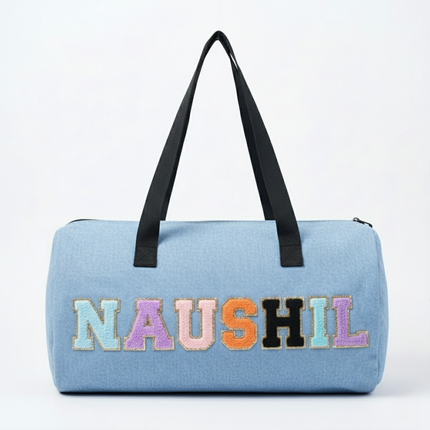 Customized Denim Duffle Bag for Kids | Customized Sports Denim Duffle Bag for Kids