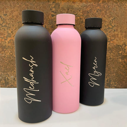 Customized Water Bottles with Name | Stainless Steel Double Insulated Water Bottles for Corporate Gifting - 500 ml