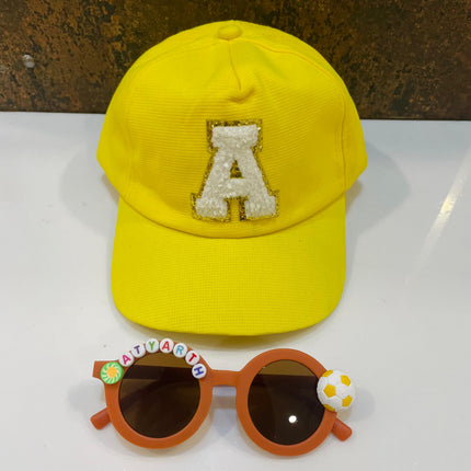 Summer Essentials Combo - Customized Sunglasses + Initial Cap