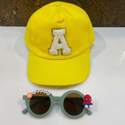 Summer Essentials Combo - Customized Sunglasses + Initial Cap