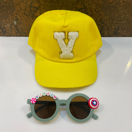 Summer Essentials Combo - Customized Sunglasses + Initial Cap
