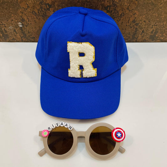 Summer Essentials Combo - Customized Sunglasses + Initial Cap