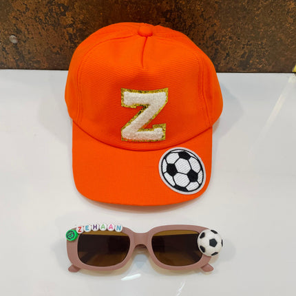 Customized Rectangle shape Sunglasses with Initial Cap for Kids