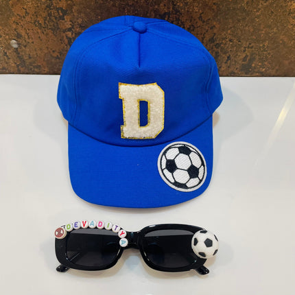 Customized Rectangle shape Sunglasses with Initial Cap for Kids
