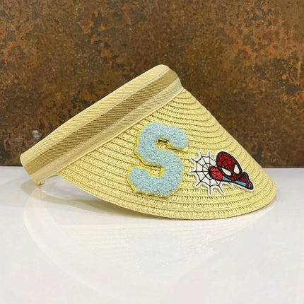 Customized Visor Beach Hat with Initial & Cartoon