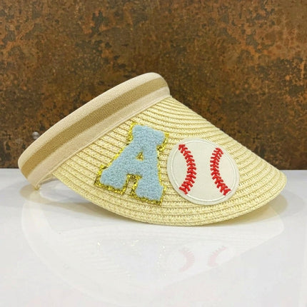 Customized Visor Beach Hat with Initial & Cartoon