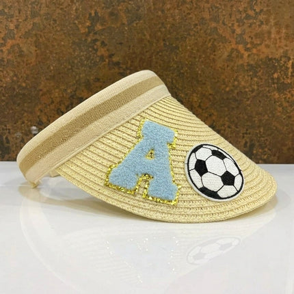 Customized Visor Beach Hat with Initial & Cartoon