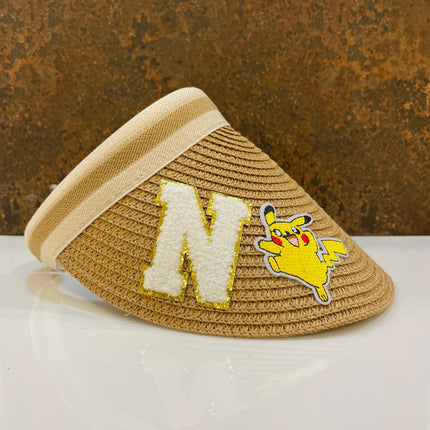 Customized Visor Beach Hat with Initial & Cartoon