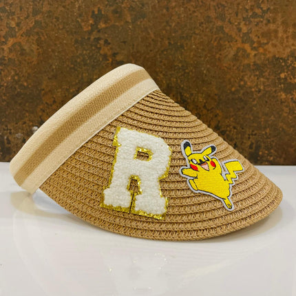 Customized Visor Beach Hat with Initial & Cartoon