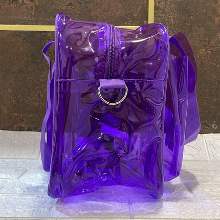 Customized Jelly Duffle Bag Double Pocket