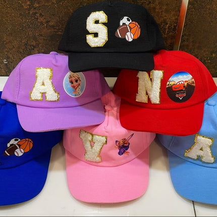 Customized Cap for Kids with Initial and cartoon - Return gifts