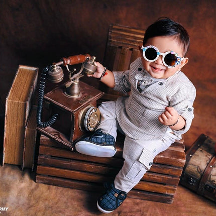 Customized Sunglasses for Kids with name round shape - Girls