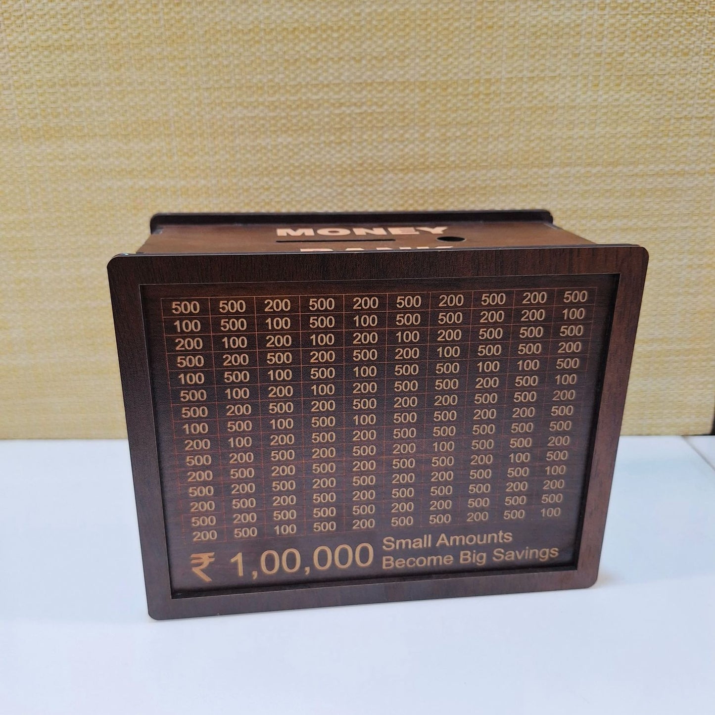Personalized Wooden Money Saving Box With Custom Photo