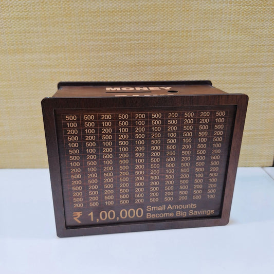 Personalized Wooden Money Saving Box With Custom Photo