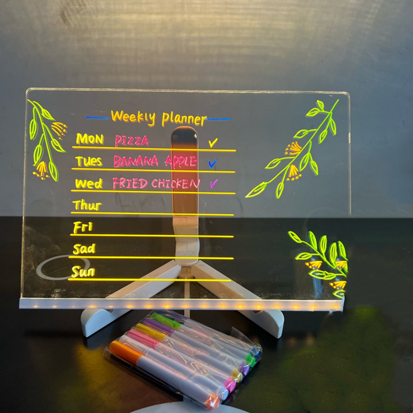 3D Acrylic LED Writing Pad with Pen & Light | 30 x 20 cm