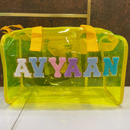 Customized Jelly Duffle Bag with name for Boys and Girls