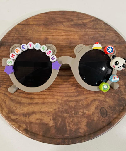 Customized Sunglasses for kids with name and cartoons - teddy shape