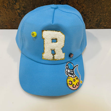 Customized Kids Caps - Initial & Cartoon with Beads