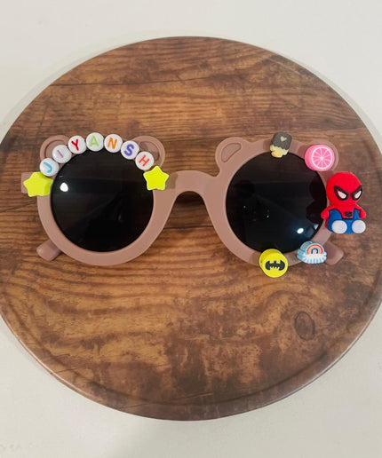 Customized Sunglasses for kids with name and cartoons - teddy shape