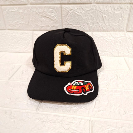 Customized Caps with Initial and Cartoon for Boys and Girls