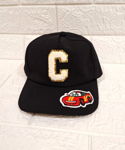 Customized Caps with Initial and Cartoon for Boys and Girls