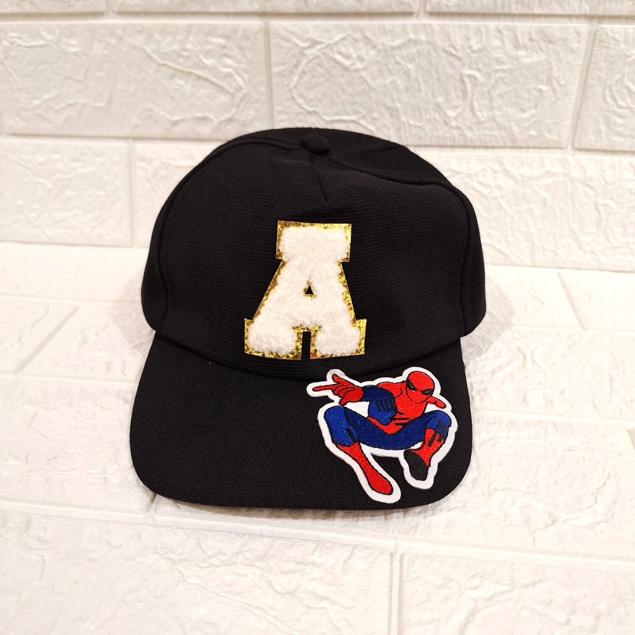 Customized Caps with Initial and Cartoon for Boys and Girls