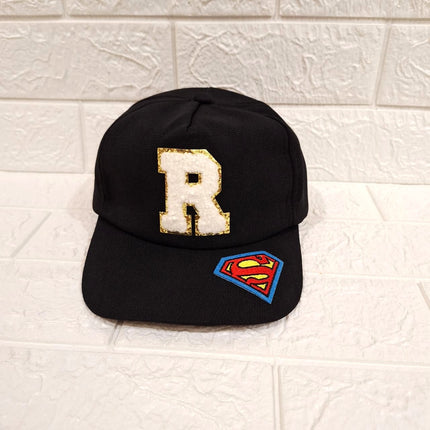 Customized Caps with Initial and Cartoon for Boys and Girls