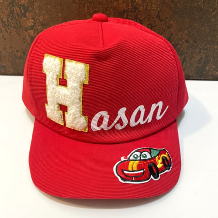 Customized Cap for Kids with Full name with Cartoon - Return gifts