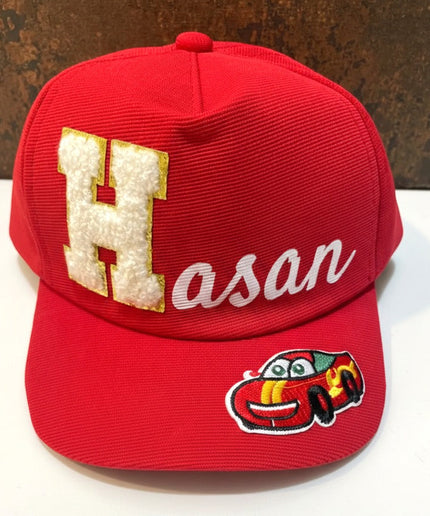 Customized Cap for Kids with Full name with Cartoon - Return gifts