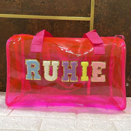 Customized Jelly Duffle Bag with name for Boys and Girls