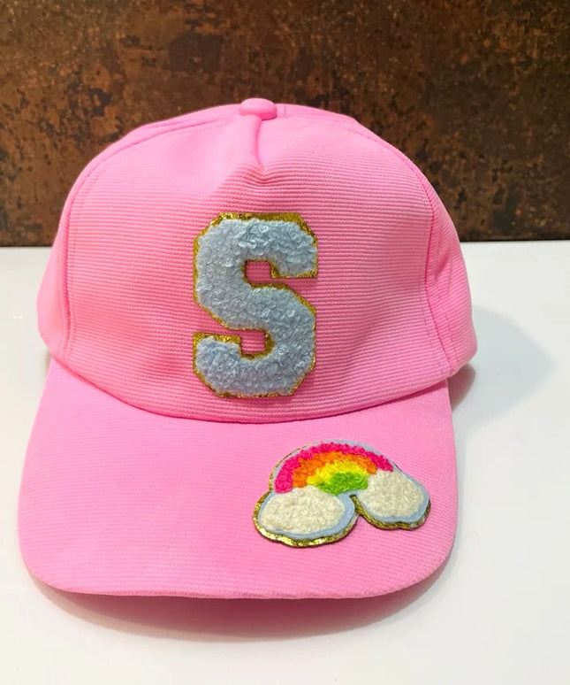 Customized Caps with Initial and Cartoon for Boys and Girls