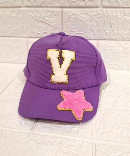 Customized Caps with Initial and Cartoon for Boys and Girls