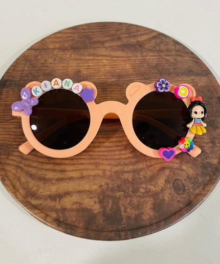 Customized Sunglasses for kids with name and cartoons - teddy shape