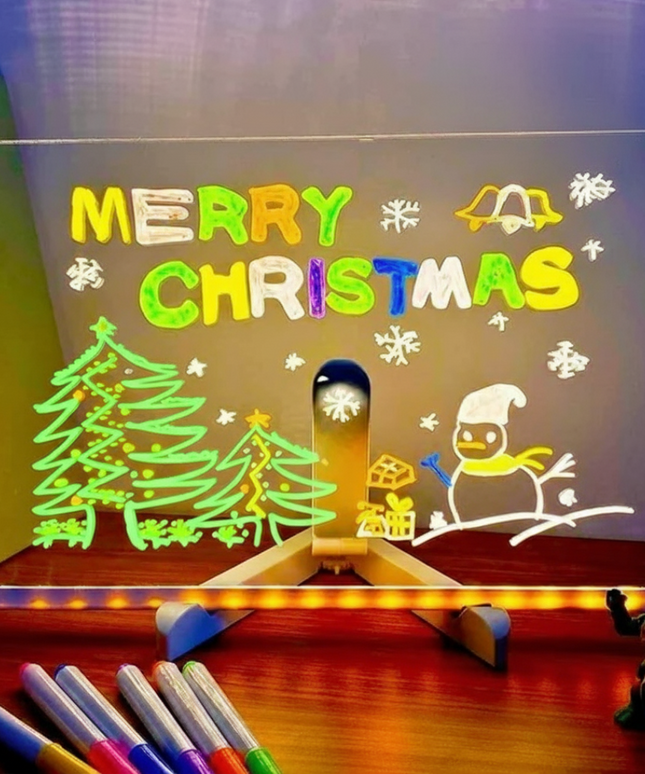 3D Acrylic LED Writing Pad with Pen & Light | 30 x 20 cm