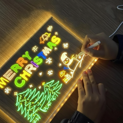 3D Acrylic LED Writing Pad with Pen & Light | 30 x 20 cm