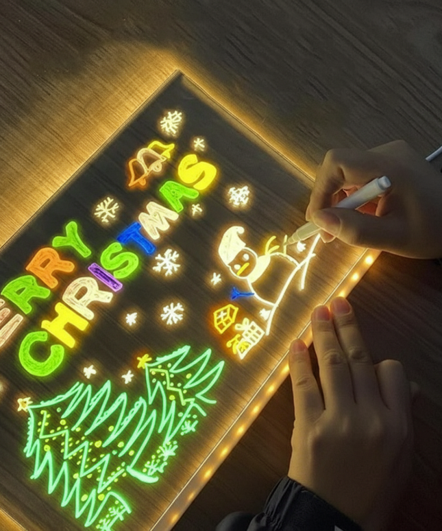 3D Acrylic LED Writing Pad with Pen & Light | 30 x 20 cm
