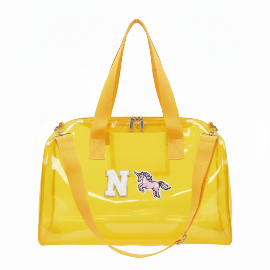 Customized Initial Cartoon Jelly Duffle Bag for Boys and Girls